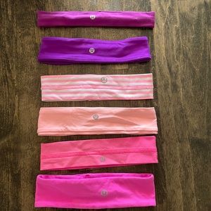 Lululemon headbands variety of purples and pinks